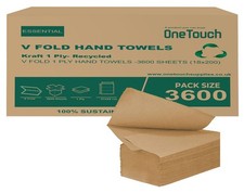 Paper Hand Towels V Interfold tissues 3600 Multi Fold Premium Quality 1 Ply