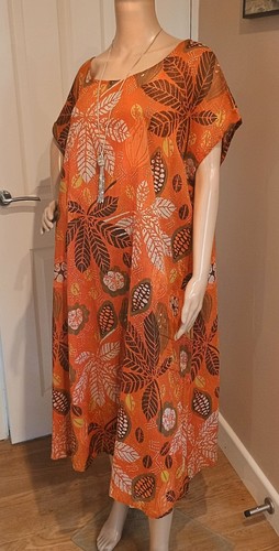 Gudrun Sjoden Cocoa Organic Cotton Kleid Burnt Orange Gr. XXL Neu Mit Etikett