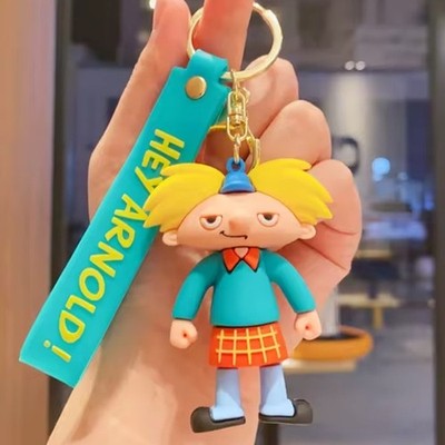 Celebrate Nostalgia: Hey Arnold 3D 'Arnold' Keychain Backpack Charm 1996-2004