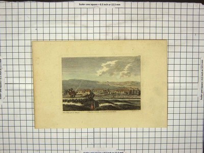 Alter antiker Druck 1784 Hooper Spatz Gravur St. Martin's Priory Kent 18.