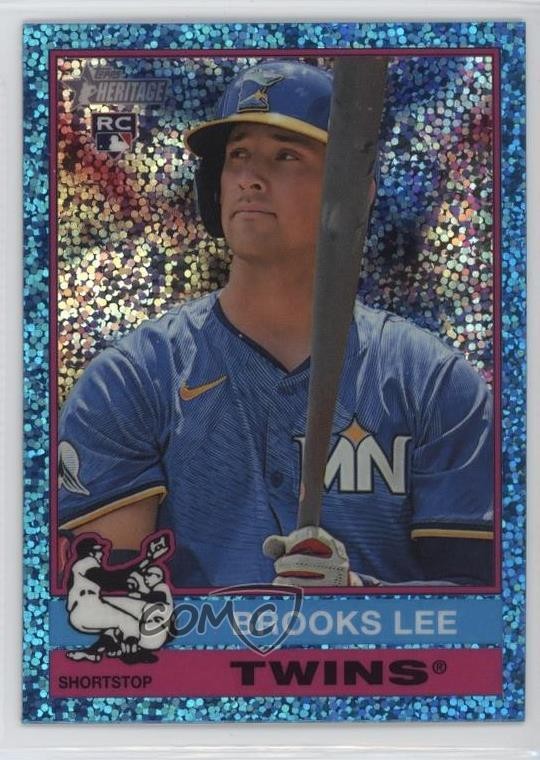 2025 Topps Heritage Chrome Light Blue Sparkle Refractor Brooks Lee #63 0y5c