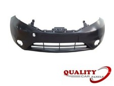 Front Bumper Matte Black No Pdc Or Washer Holes Fits Nissan Note 2013-
