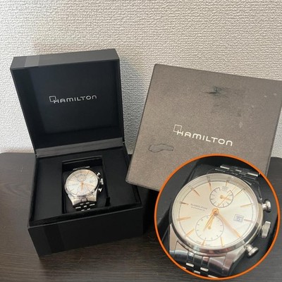 Hamilton Jazzmaster Chrono H324160 42mm Auto Steel Men's Watch Box Full Set JPN