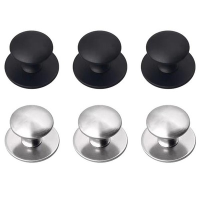 6Pcs Self-Adhesive Cabinet Knobs,Stainless Steel Self-Stick on Cabinet Knobs 