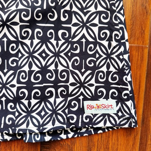 RipSkirt Hawaii Wrap Skirt Black & White Sz Large Beach Vacation Travel Cover Up - Picture 4 of 20