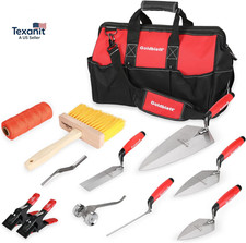 12PC Masonry Hand Tool Set Organized in Tool Bag - Philadelphia/Pointing/Margin/