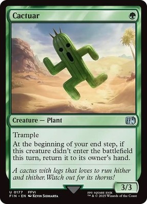 Cactuar NM MTG Final Fantasy [FIN] #177 Uncommon Green Trample Near Mint Regular