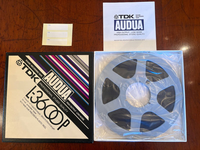 TDK Audua L-3600M Professional Studio Sound Recording Tape 10.5 Metal Reel NAB