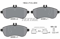Textar Bremsbelagsatz Scheibenbremse Q+ 2430601 FüR Mercedes W204 Klasse W212