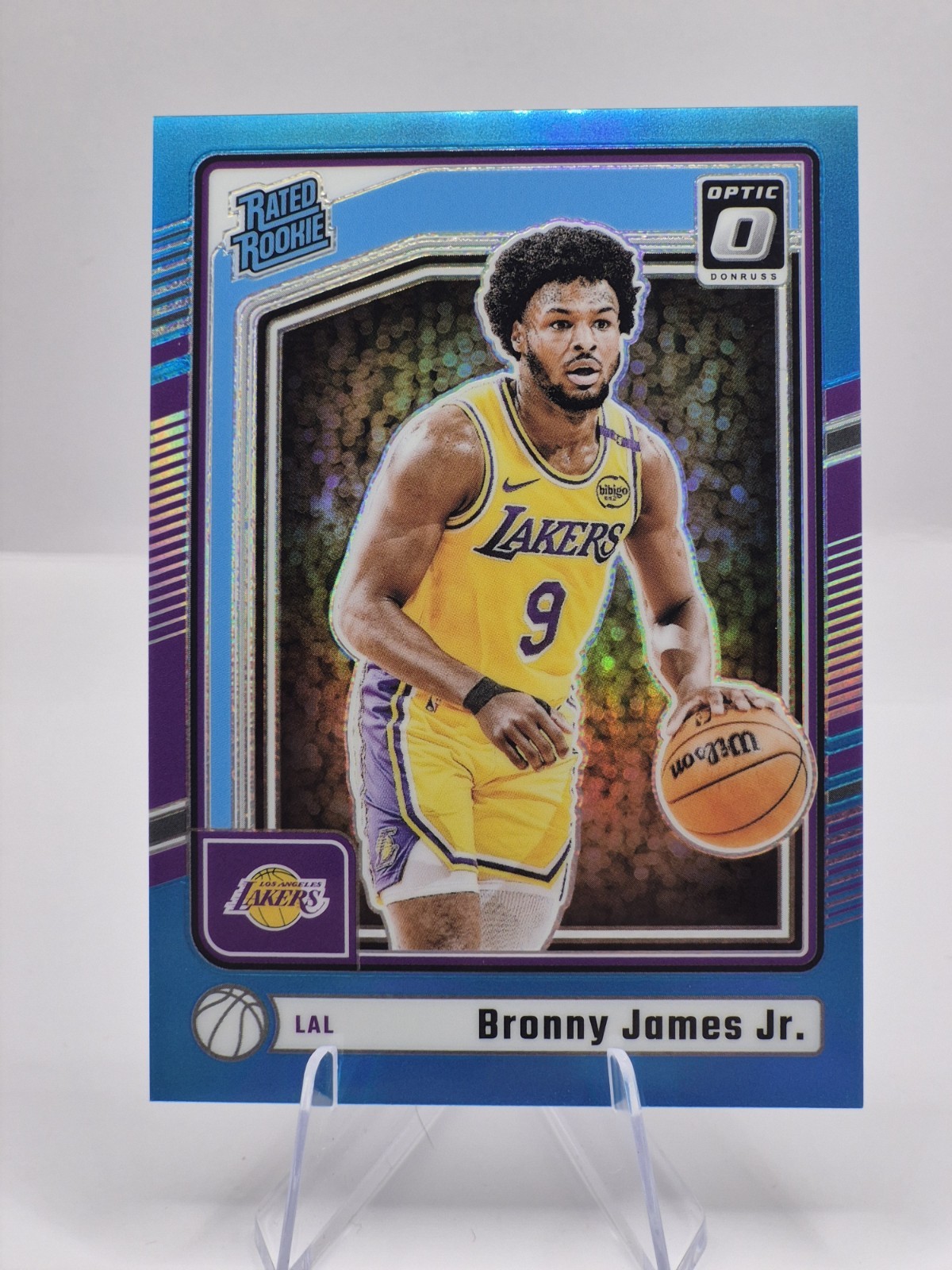 2024-25 Panini Donruss Optic Bronny James Jr. #282 RC Rated Rookie Aqua /225