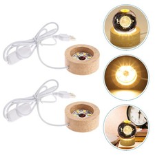  2 Pcs Socle Lumineux Led Pour Cristal Pieds De Lampes Base D'affichage En