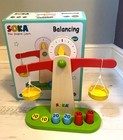 SOKA Wooden Balancing Toy Learn Counting Math Weighing Scale Game for Kids 3+