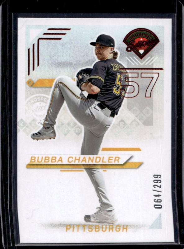 2025 Panini Prospect Edition Bubba Chandler Ticket Red #/299 Pirates