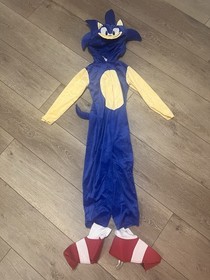 Sonic the Hedgehog Child Costume with Attached Tail and Mask and accessories