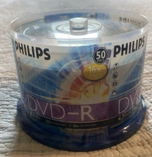 Philips DVD-R Recordable Media Pack - 4.7 GB 120 Min 16X Speed - 50 Blank Discs