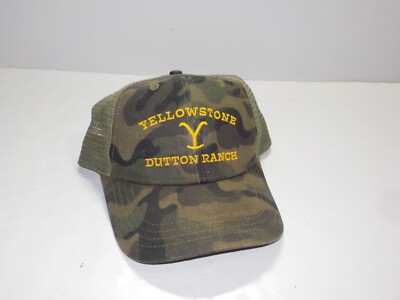Yellowstone Dutton Ranch Camo Snapback Trucker Hat Cap