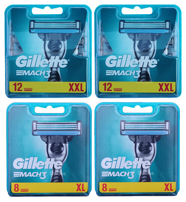 40 Gillette Mach3 Rasierklingen Ersatzklingen Klingen / 2x 8er OVP + 2x 12er Set
