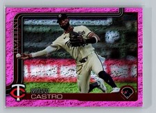 2025 Topps Series 1 Base Parallel PINK Holo Foil #155 Willi Castro