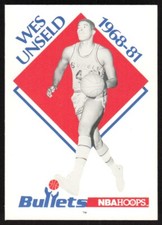 1990-91 NBA Hoops Wes Unseld #344 Washington Bullets