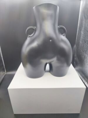Anissa Kermiche Schwarz Matt Liebesgriffe LOVE HANDLES VASE (BLACK) NEU 31cm XL