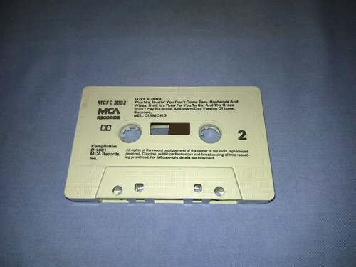 NEIL DIAMOND LOVE SONGS CASSETTE TAPE ALBUM (NO INLAY #52) - Picture 2 of 2