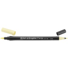 ZIG Art  Graphic Twin Tip Marker-Pale Yellow