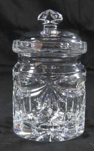 Vintage 24% Crystal Biscuit Barrel Candy Jar Made in Poland