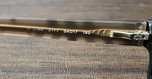 BURBERRY Eyeglass Frames B2066 3177 54/17 140 Italy Designer Glasses FRAMES ONLY - Picture 7 of 9