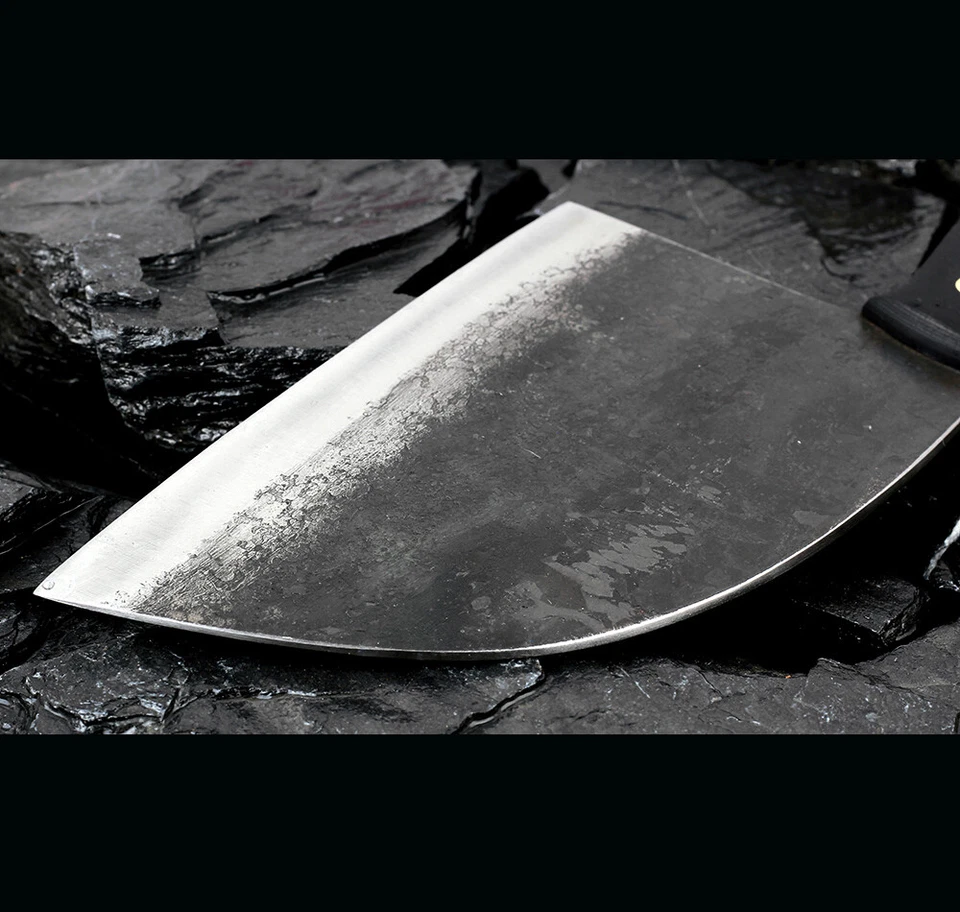 Cuchillo forjado hecho a mano de acero revestido duro chef carnicero matanza cuchillos de cocina Foto 2 de 4