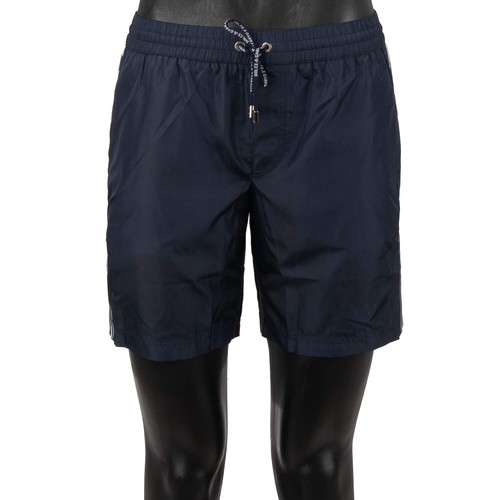 DOLCE & GABBANA Beachwear Swim Shorts KING with Stripes Blue White 11355 - 第 2/6 張圖片