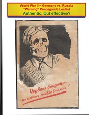 WWII Russian Propaganda Leaflet - 8.5"x6" - 2-Sided -Color - re: Germany?