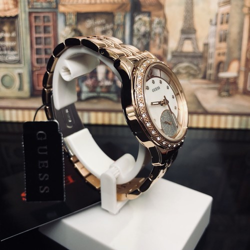 AUTÉNTICO RELOJ WHITNEY GUESS PARA DAMAS TONO DORADO ROSA PRECIO DE VENTA SUGERIDO POR EL FABRICANTE: $449 U0931L3 Totalmente Nuevo - Imagen 5 de 12