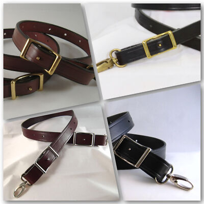 1'' Thick Leather Adjustable Cross Body Bag Replacement Strap Choice of 4 Colors