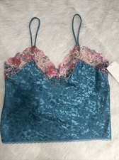 NWT Vintage Val-Mode Camisole Blue Cami Medium Gorgeous