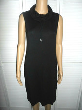 SALE Pretty Chaps size S black sleeveless cowl neck midi dress women NWT