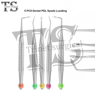 5pcs Dental PDL Spade Luxating Root Bernard Surgical Extraction Spade Elevators