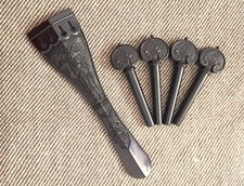 Ricambi strumento violoncello intagliato 4/4 (picchetti e coda) - coda modello Hill😀👌