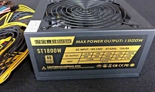 SoonTech 1800 Watt Power supply, ST1800W with Cooling Fan for Mining Systems NEW