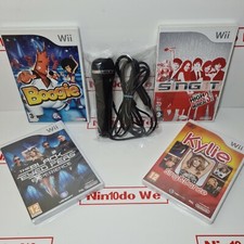 Wii Singing Karaoke Gift Bundle 4x Games Plus USB compatible Microphone-Sing-It 