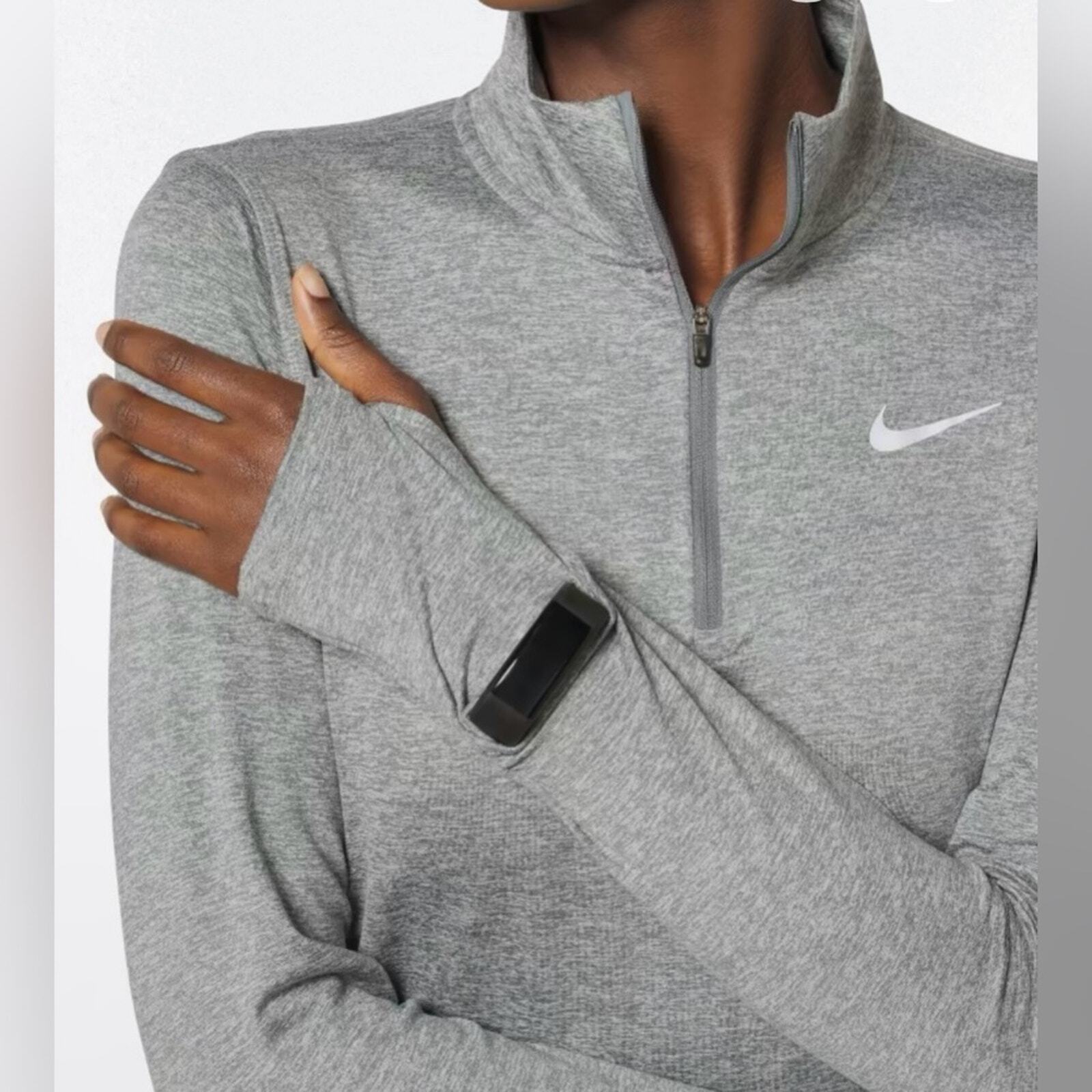 Gray Nike Element Half Zip Pullover - image 3