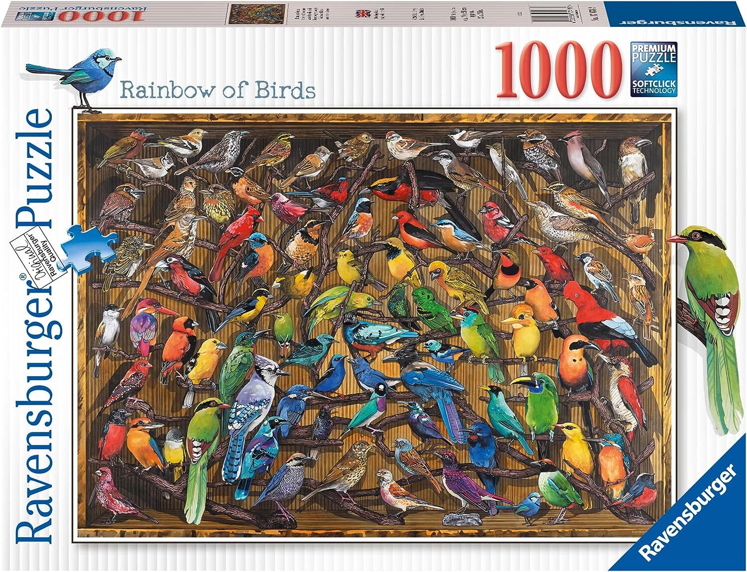Пазлы Ravensburger Rainbow of Birds из 1000 кусочков для взрослых и детей разного возраста 10890₽