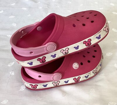 Crocs Girls Fun Lab Disney Minnie Mouse Clog in Pink Size 13