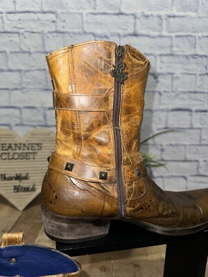 Mark Nason Rock Never Dies 67417 Brown Men’s Zip Boots Size 7 s-l400.jpg main image 3