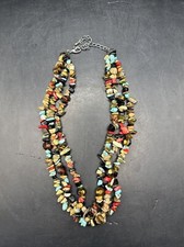 Navajo Nugget Chip 3 Strand Necklace