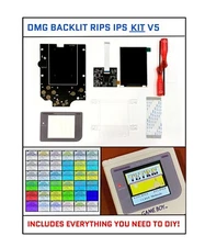 Nintendo Game Boy Original DMG IPS RIPS V5 Backlit Backlight LCD Bright Kit