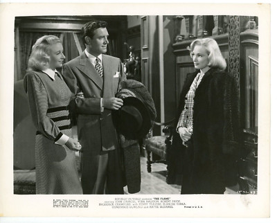 Vintage 8x10 Photo The Flame (1947 film) John Carroll Vera Ralston