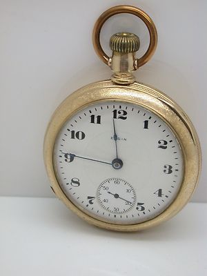 Elgin Open Face 18 Size Grade 73 Pocket Watch Made in 1895
