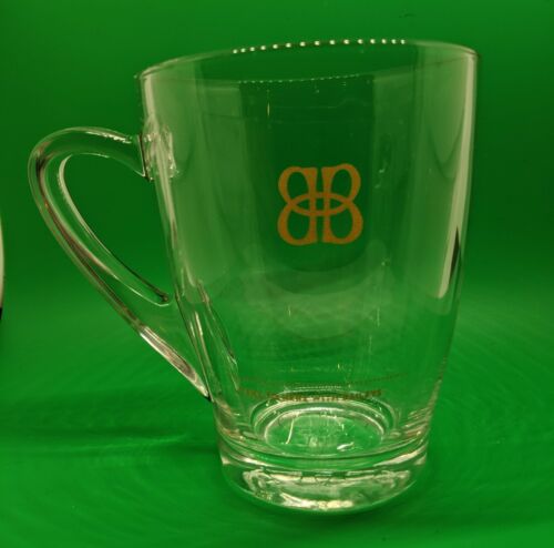 Vintage BAILEYS Original Irish Cream Clear Glass Coffee Mug Cup With Fill Line - Picture 2 of 4