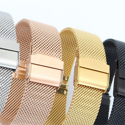 Damen Uhrenarmband Metall Edelstahl Milanaise Uhrenarmband In Silber - Wählbare Breiten 12,14,16,18,20,22 Mm, Mit Hakenverschluss Uhrenarmband 21 Mm - Foto 7