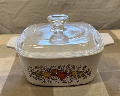 Vintage Corning Ware 1.5Qt A-1 1/2-B Casserole Dish Pyrex Lid Le